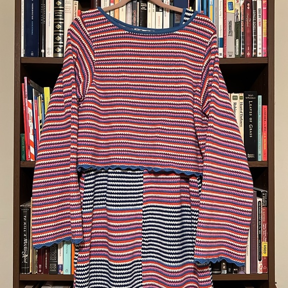 Figue Knit Set: Laurel Patchwork Dress and Marley Bell-Sleeve Sweater 🧶 - Picture 2 of 4